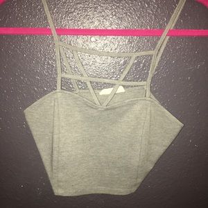 Cute light grey crop top only worn once